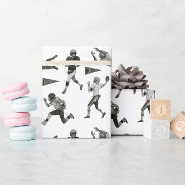 Cadeau Papier d'enveloppement de football américain (Baby Shower)