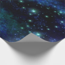 Papier d'enveloppement de galaxie bleue