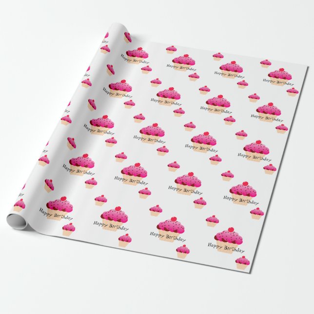 Cadeau Papier d'enveloppement de gâteau d'anniversaire (Déroulé)