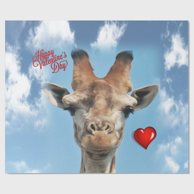 Cadeau Papier d'enveloppement de girafe (Plat)