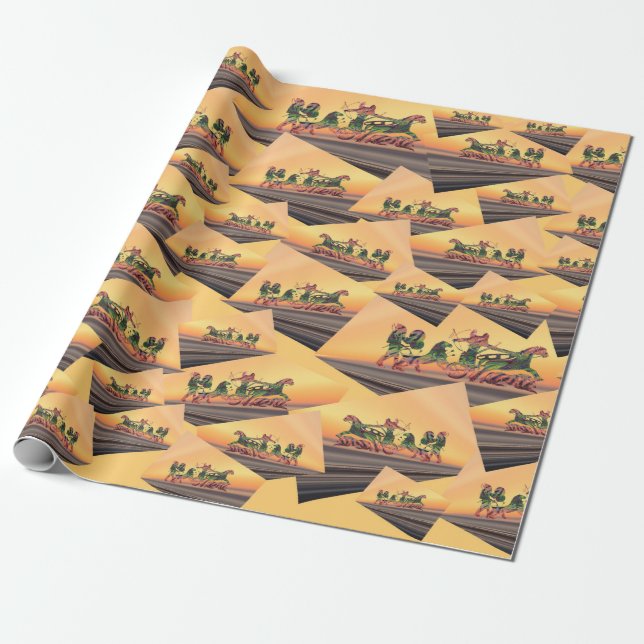 Cadeau Papier d'enveloppement de guerrier assyrien (Déroulé)