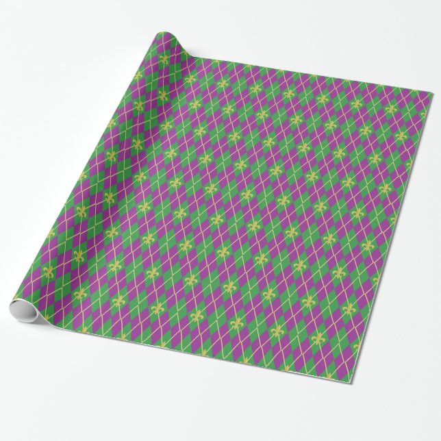 Cadeau Papier d'enveloppement de Jacquard de carnaval (Déroulé)