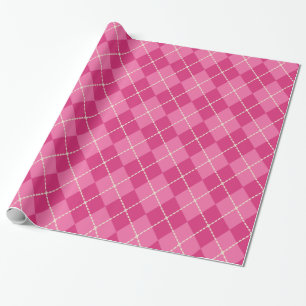 Cadeau Papier d'enveloppement de Jacquard rose vif