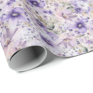 Cadeau Papier d'enveloppement de jardin pourpre