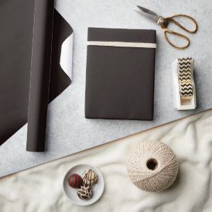 Cadeau Papier d'enveloppement de la matte noire Licorice