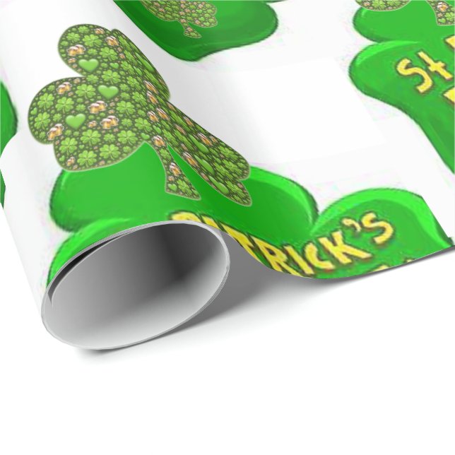 Cadeau Papier d'enveloppement de la Saint-Patrick (Coin rond)