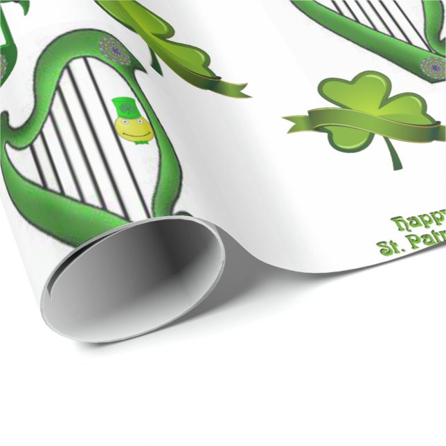 Cadeau Papier d'enveloppement de la Saint-Patrick (Coin rond)