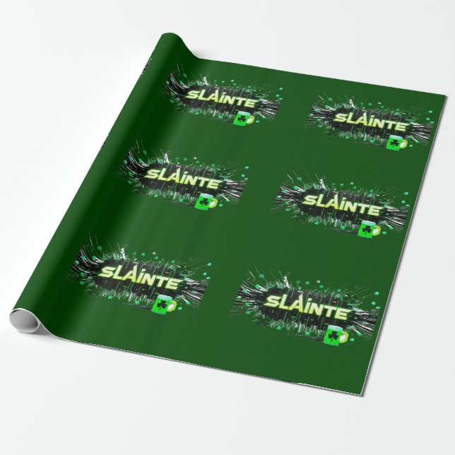 Cadeau Papier d'enveloppement de la Saint-Patrick (Déroulé)