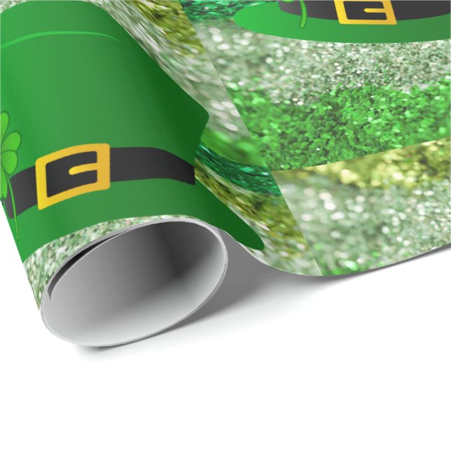 Cadeau Papier d'enveloppement de la Saint-Patrick (Coin rond)