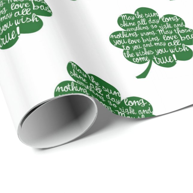 Cadeau Papier d'enveloppement de la Saint-Patrick (Coin rond)