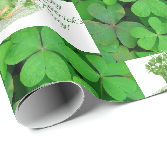 Cadeau Papier d'enveloppement de la Saint-Patrick (Coin rond)