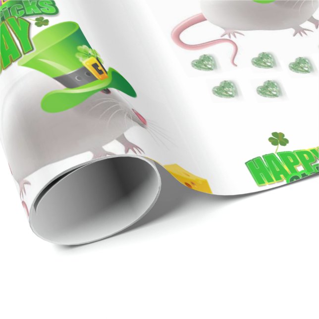 Cadeau Papier d'enveloppement de la Saint-Patrick (Coin rond)