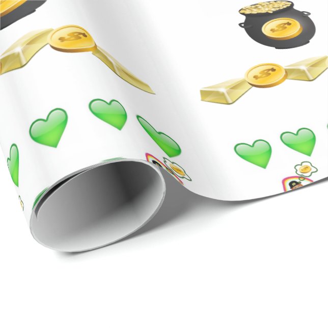 Cadeau Papier d'enveloppement de la Saint-Patrick (Coin rond)
