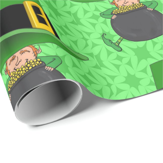 Cadeau Papier d'enveloppement de la Saint-Patrick (Coin rond)