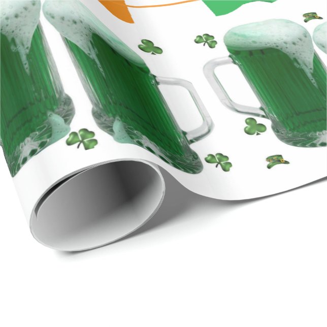 Cadeau Papier d'enveloppement de la Saint-Patrick (Coin rond)