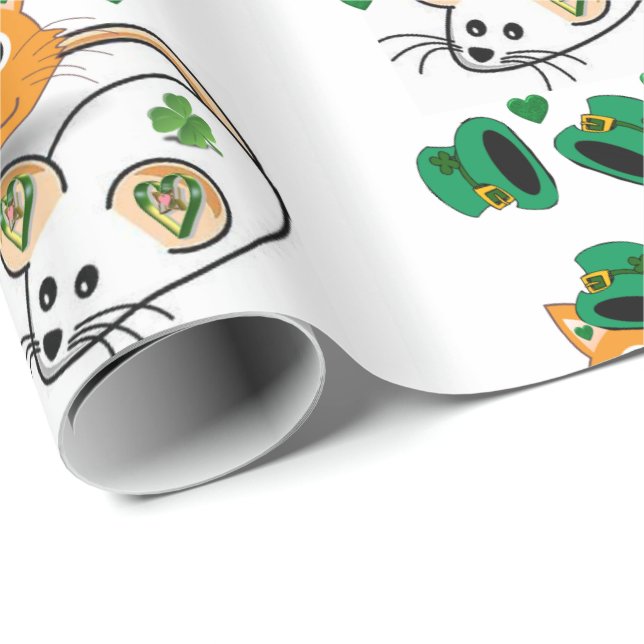 Cadeau Papier d'enveloppement de la Saint-Patrick (Coin rond)
