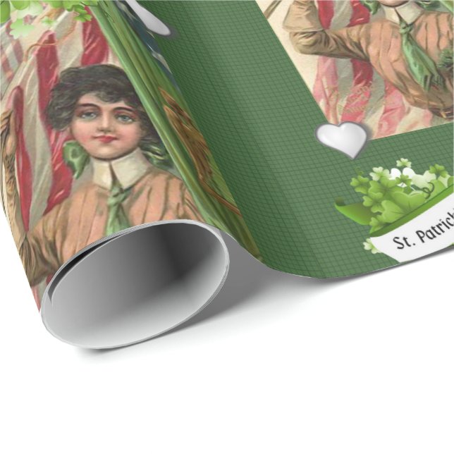 Cadeau Papier d'enveloppement de la Saint-Patrick (Coin rond)
