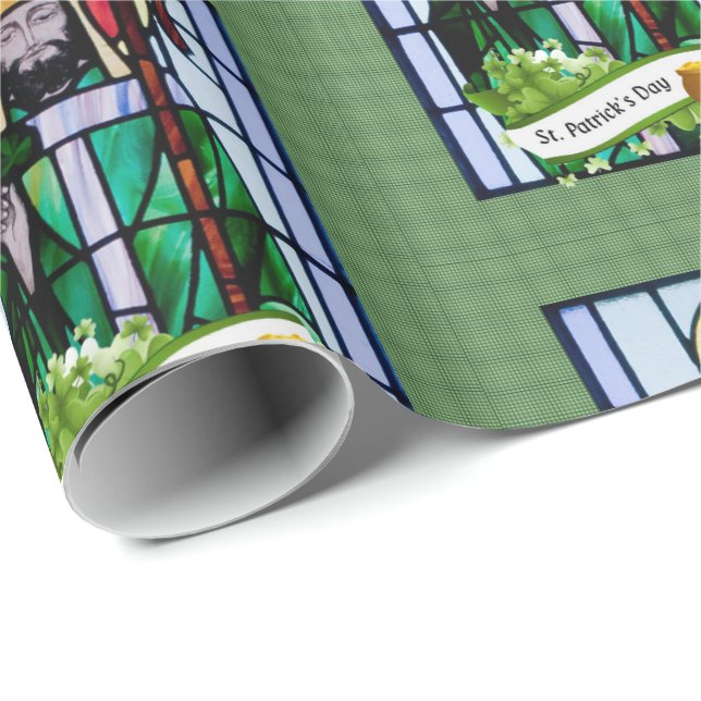 Cadeau Papier d'enveloppement de la Saint-Patrick (Coin rond)