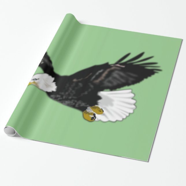 Cadeau Papier d'enveloppement de l'aigle chauve américain (Déroulé)