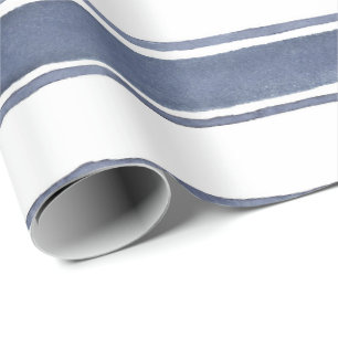 Cadeau Papier d'enveloppement de l'aquarelle bleu marine