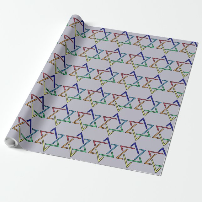 Cadeau Papier d'enveloppement de l'étoile de David (Déroulé)