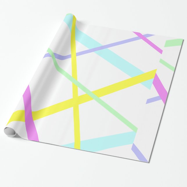 Cadeau Papier d'enveloppement de lignes d'art Abstraites (Déroulé)