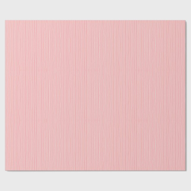 Cadeau Papier d'enveloppement de lignes roses (Plat)