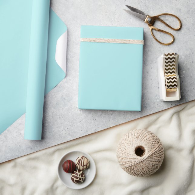 Cadeau Papier d'enveloppement de lin clair turquoise (Artisanat)