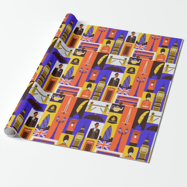 Cadeau Papier d'enveloppement de Londres (Déroulé)