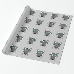 Cadeau Papier d'enveloppement de loup d'Halloween mignon