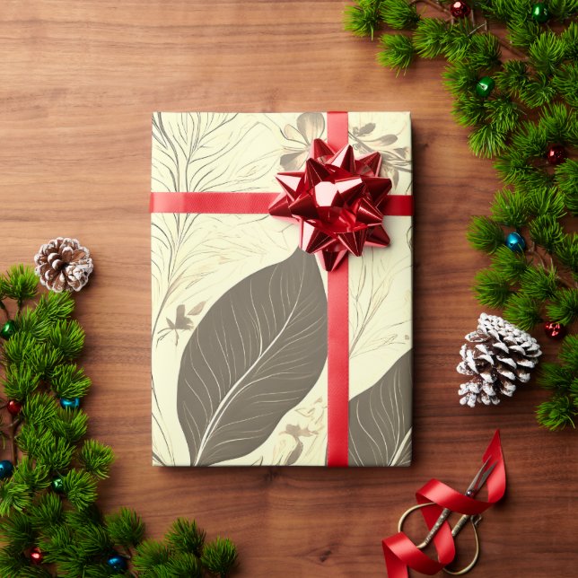 Cadeau Papier d'enveloppement de luxe pour feuilles éléga (Cadeau de vacances)