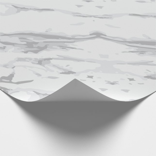Cadeau Papier d'enveloppement de Marbre blanc classique (Coin)