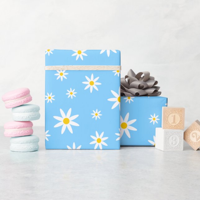 Cadeau Papier d'enveloppement de marmite bleu (Baby Shower)