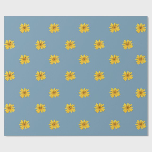 Cadeau Papier d'enveloppement de marmite jaune (Plat)