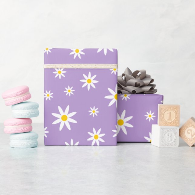 Cadeau Papier d'enveloppement de marmite violet (Baby Shower)
