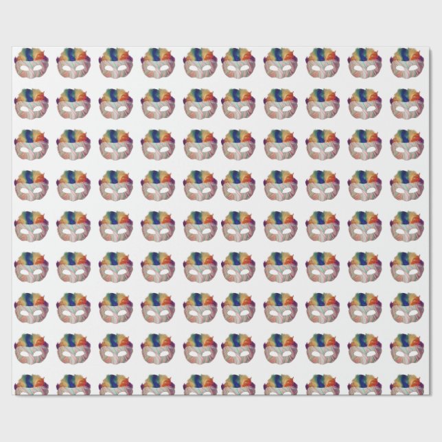 Cadeau Papier d'enveloppement de masque arc-en-ciel amusa (Couture)