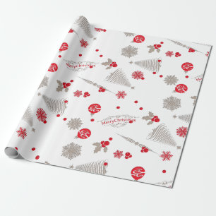 Cadeau Papier d'enveloppement de matelas de Noël rouge e