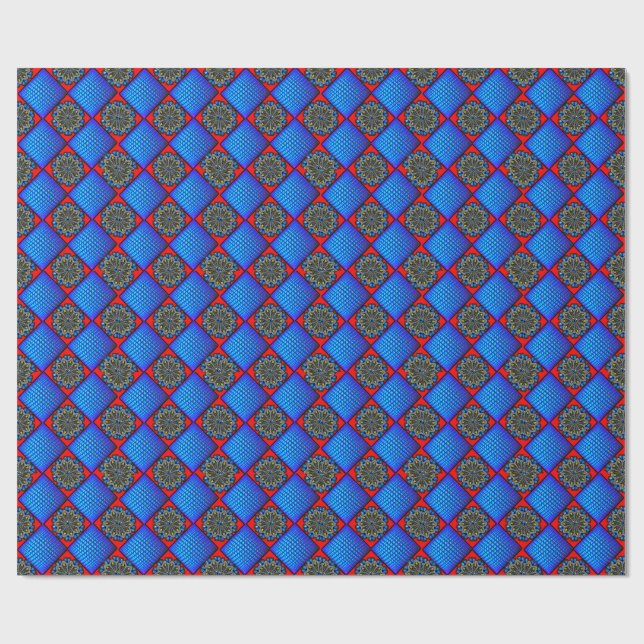 Cadeau Papier d'enveloppement de matière numérique 3D col (Plat)