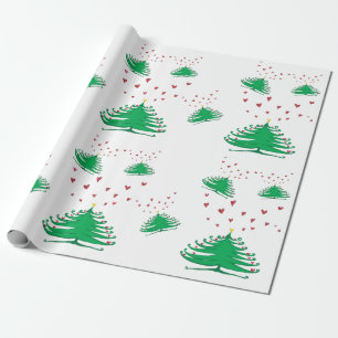 Cadeau Papier d'enveloppement de matte de l'arbre de Noël
