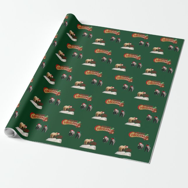 Cadeau Papier d'enveloppement de matte de Noël (Déroulé)