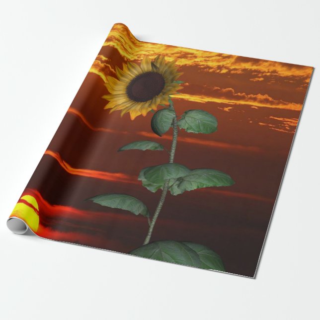 Cadeau Papier d'enveloppement de matte de tournesol (Déroulé)