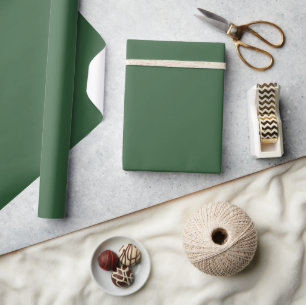 Cadeau Papier d'enveloppement de matte vert chasseur