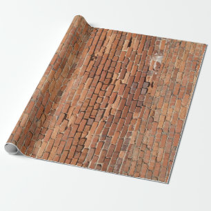 Cadeau Papier d'enveloppement de mur de brique rouge Grun