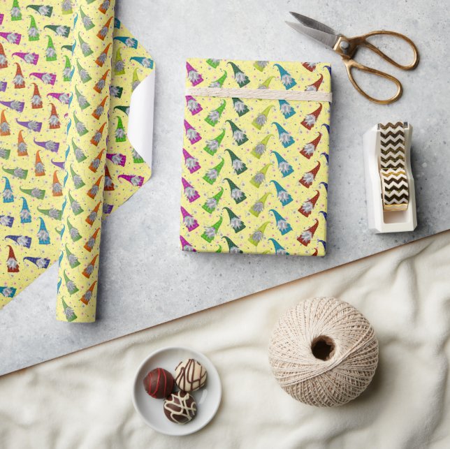 Cadeau Papier d'enveloppement de nappes colorées (Artisanat)