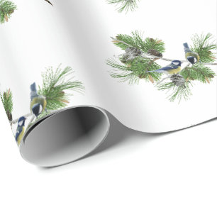 Cadeau Papier d'enveloppement de Noël À feuillage persi