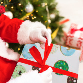 Cadeau Papier d'enveloppement de Noël à la beigne
