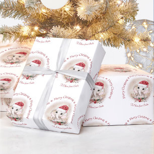 Cadeau Papier d'enveloppement de Noël à l'éléphant mignon