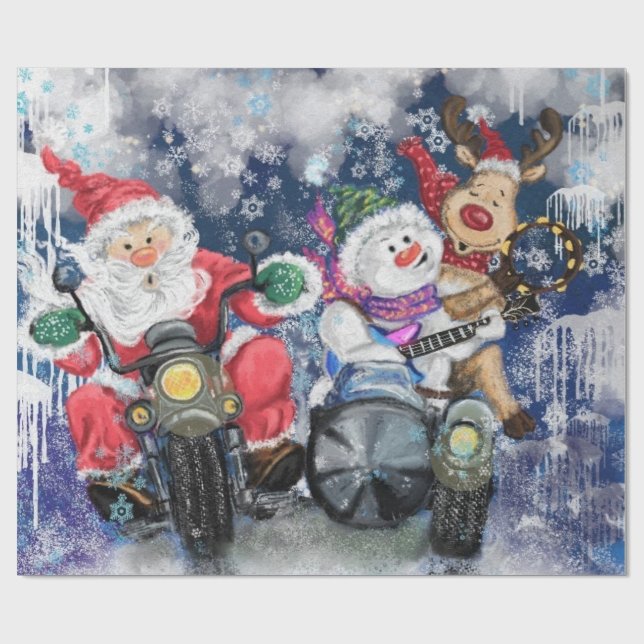 Cadeau Papier d'enveloppement de Noël amusant Happy Best  (Plat)