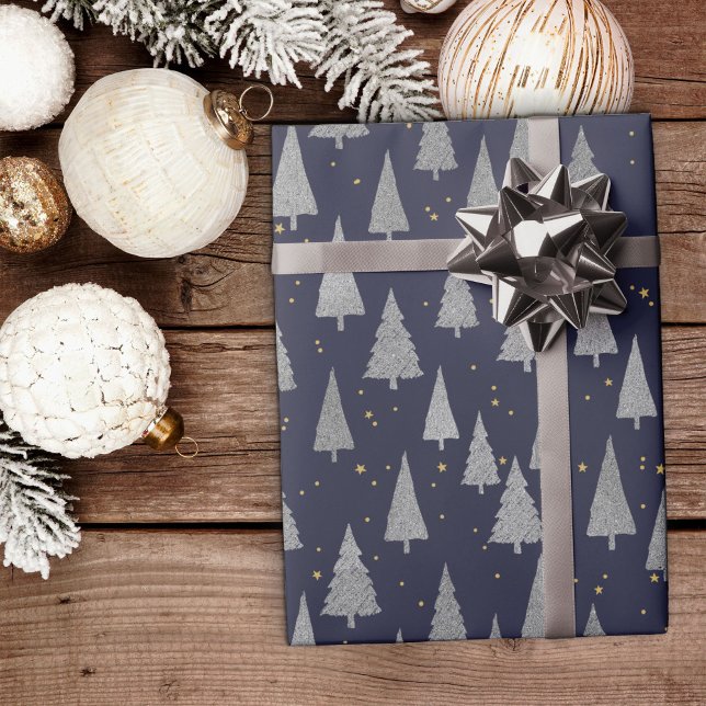 Cadeau Papier d'enveloppement de Noël Argent (Créateur téléchargé)