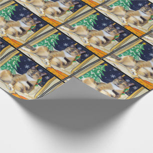 Cadeau Papier d'enveloppement de Noël Callie's Cat